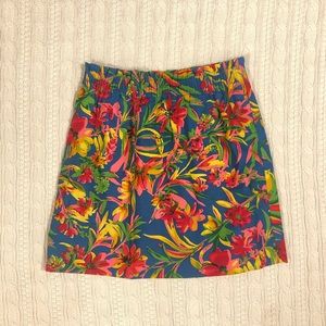 J. Crew Linen Cotton Floral Mini Skirt Size 8